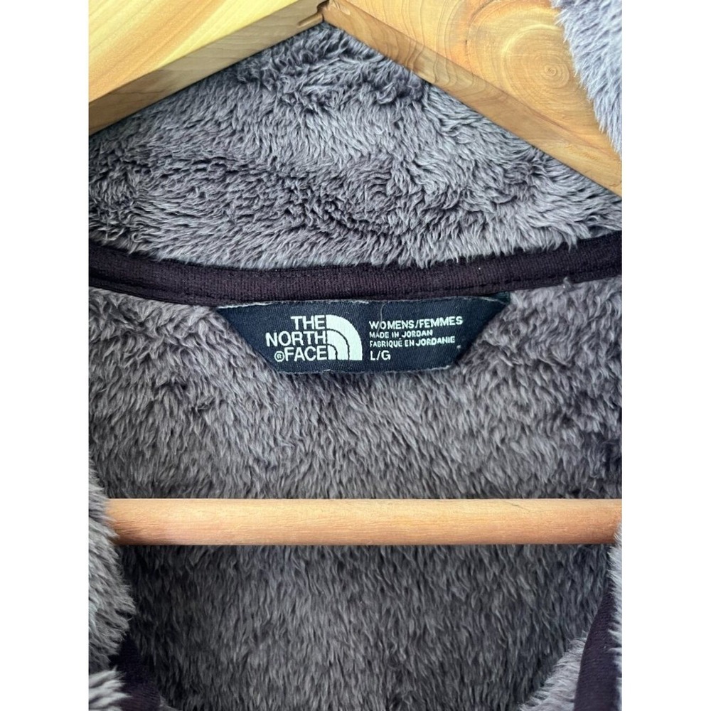 The North Face Sz L Purple Osito Hybrid Fleece Jacket Zip Pullover Pockets - Picture 3 of 13